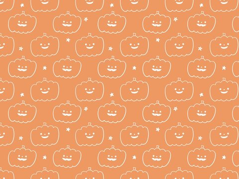 ハロウィン　かわいいカボチャのパターン