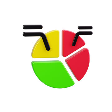 tax breakdown 3d render icons