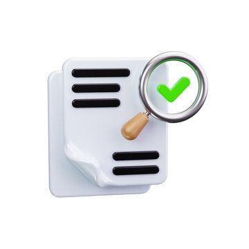 audit 3d render icons