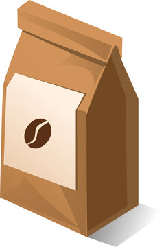 Isometric Illustration Coffee Equipment and Brewing Elements