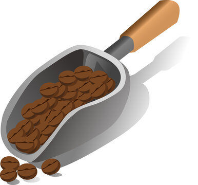 Isometric Illustration Coffee Equipment and Brewing Elements
