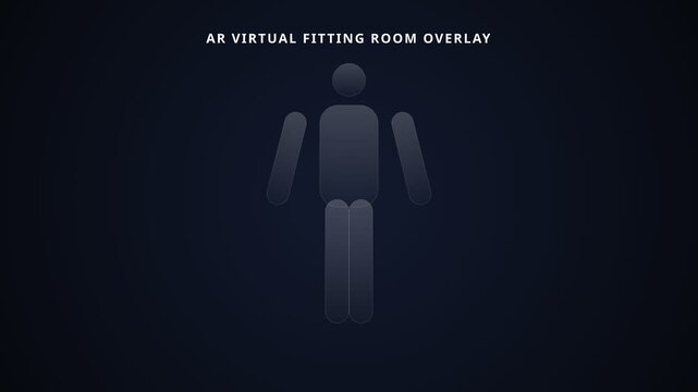 Augmented reality human body measurement interface scanning digital avatar for custom apparel sizing, for futuristic retail technology, e-commerce innovation, precision metrics, clothing fit