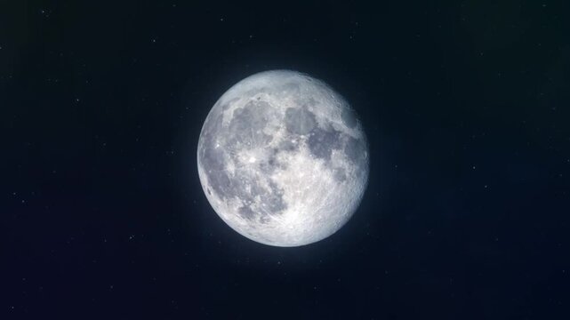 Gradual changes in light reveal the shifting shadows&mdash;transitioning from full moon to quarter moon, crescent, and new moon, before seamlessly looping back to a full moon.