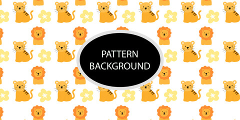 Tropical Pattern Background with Cute Sloths and Flamingos on White Wallpaper © Griyolabs