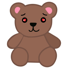 Fototapeta premium Adorable teddy bear emoji collection cartoon