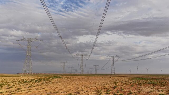 High-voltage power transmission tower