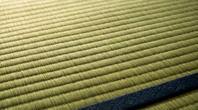 Authentic Japanese Tatami Mat Texture Reflecting Serene and Traditional Culture