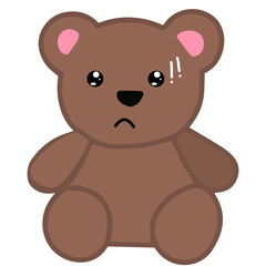 Obraz premium Cute kawaii teddy bear emoji set with multiple facial expressions isolated on white background