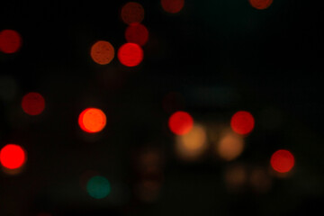 Fototapeta premium Blured night light. bokeh background, Blur concept . Abstract unfocused blured bokeh light dots background
