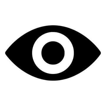 visibility icon flat outline in black
