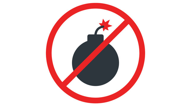 No Bomb Symbol Isolated