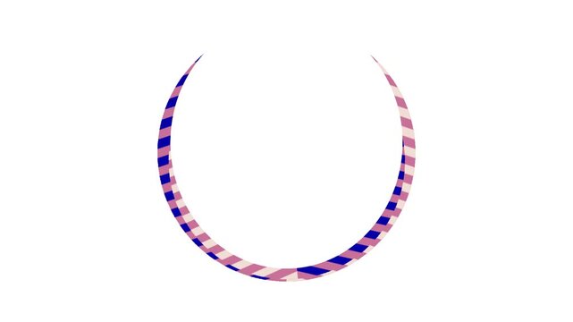 Colorful half-circle animation video on white background
