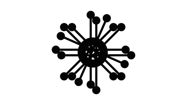 Digital artefact mark animation video on white background
