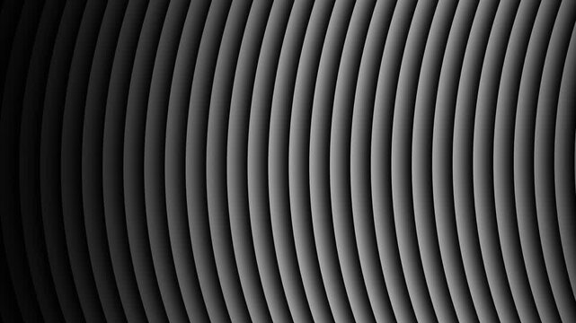 Abstract Black White Curved Ripple Lines Monochrome Motion Background