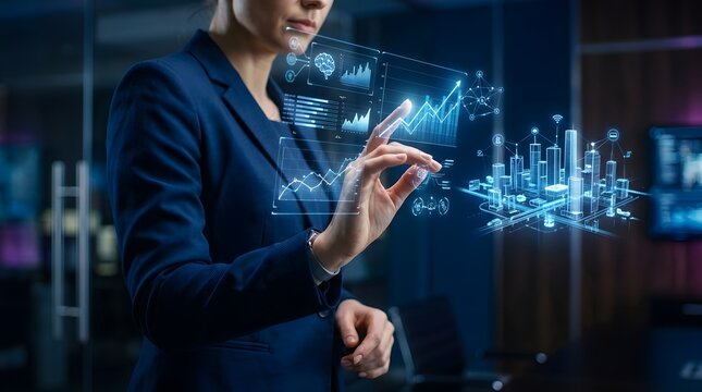 Innovative business data visualization concept