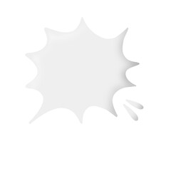 Fototapeta premium A white comic book style speech bubble isolated on transparent background