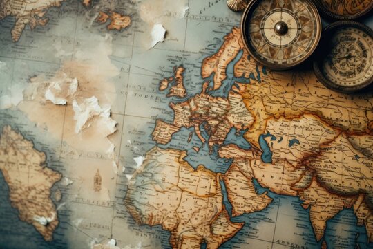 Old map space topography.