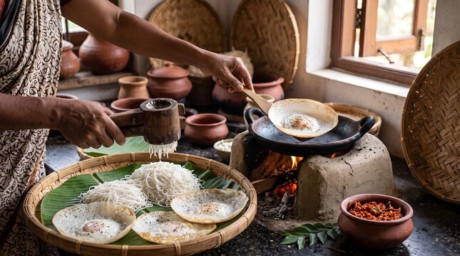 Traditional Sri Lankan Hopper and String Hopper Making Process