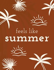 Naklejka premium Feels like Summer poster template