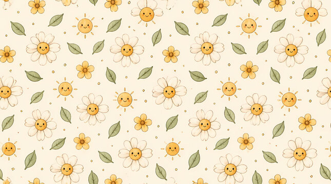Seamless Floral Pattern for Wrapping Paper Design