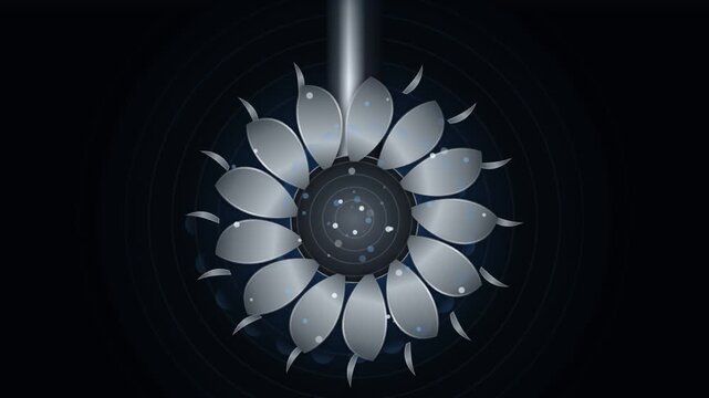 Hydroelectric Turbine Runner Power Generation Motion Graphic