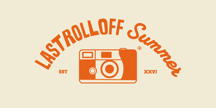 Last roll of summer. Analog photography design for print, jersey, tee, hat, t-shirt, sweatshirt, hoodie, wall art for clothing brand design - Vector