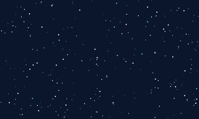Distant stars scattered across a deep navy night sky with subtle light effects for celestial backgrounds © Rakibs