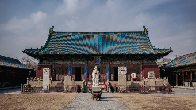 The Dacheng Hall of Wen Temple in Dai Prefecture Ancient City, Shanxi, China
