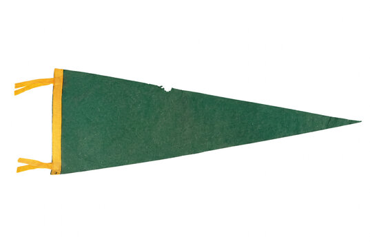 Vintage Green and Yellow Felt Pennant