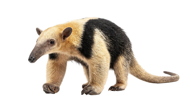 Southern tamandua lesser anteater isolated on transparent background