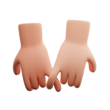 Pinky promise hand gesture 3d illustration