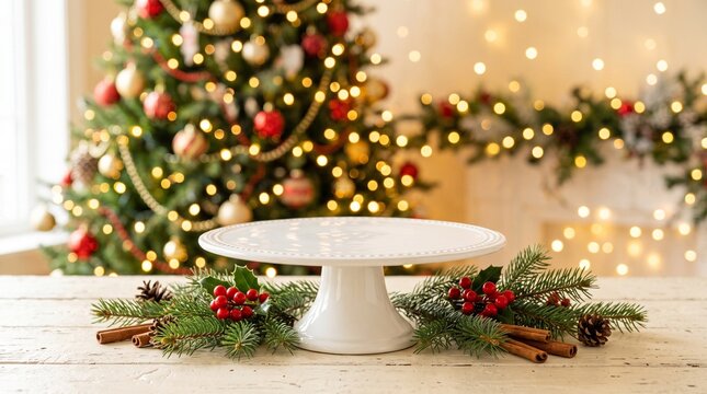 Empty Cake Stand on Table