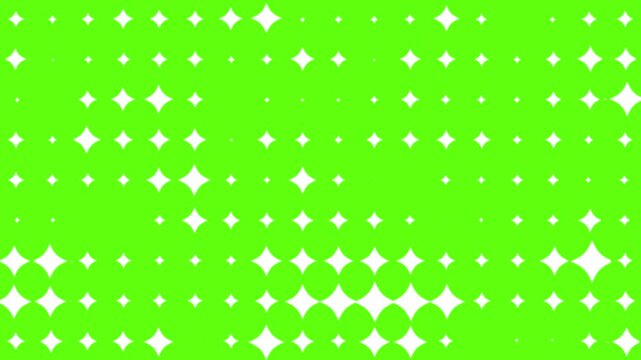 Abstract green halftone pattern background with brush strokes and textures. Modern geometric and artistic overlay for design and video editing