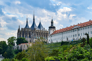 Obraz premium Gothic exterior of the Church of Saint Barbara in Kutna Hora, Czech Republic