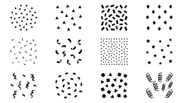 Collection of rorschach inkblot tests isolated on a clean white background
