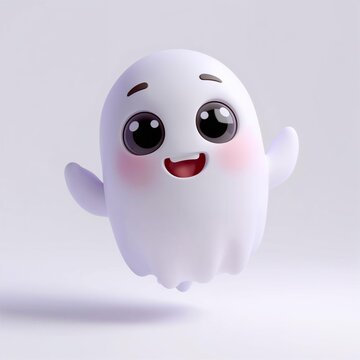 Adorable 3D Chibbi Ghost Cute Halloween
