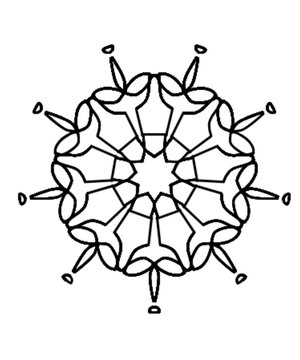 simple and easy mandala design for colouring