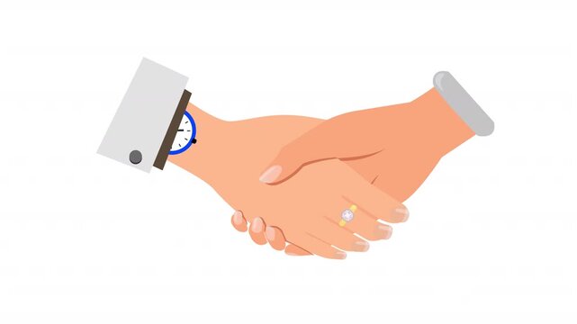 2d Hand Shake Animation HD On Alpha