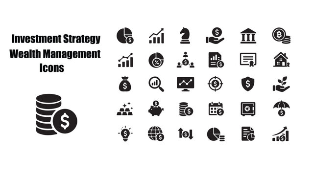 Investment Strategy Wealth Management Icons