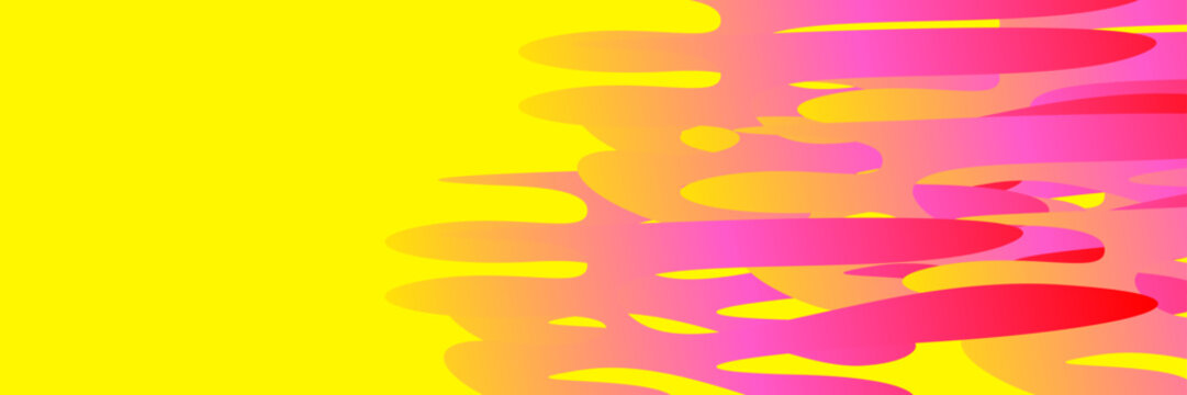 Abstract vibrant yellow pink background, Fluid wavy shapes design, Modern liquid pattern banner, Creative digital art layout