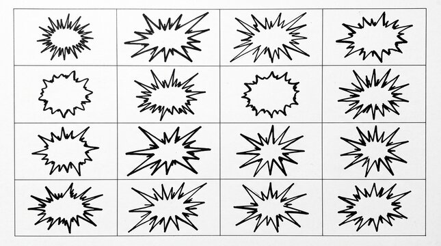 Starburst explosion shape icons