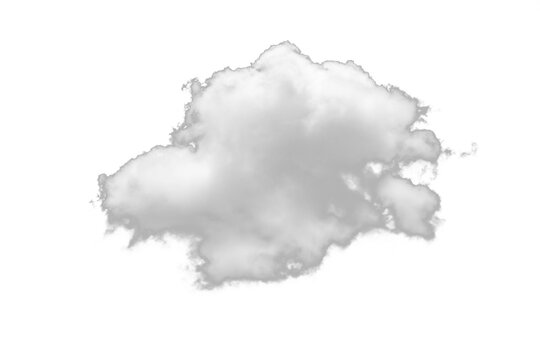 White clouds isolated on black background