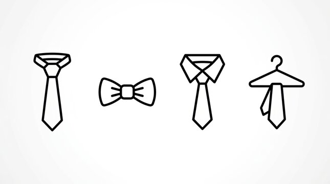 Vector illustration of four cartoon animals in a row.