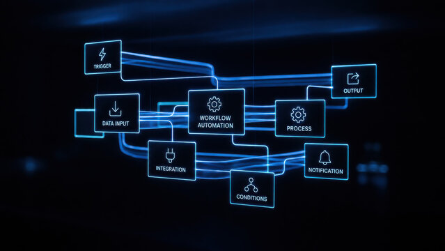 Structured software flowchart diagram visualizing workflow automation logic data input conditions and integration processes.