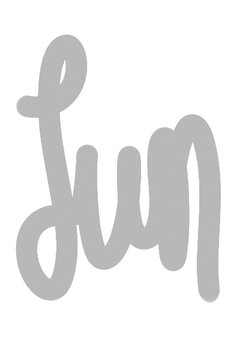 Creative fun word typography design with vertical striped line pattern filling the cursive letters isolated on transparent background for modern apparel printing and greeting card graphics