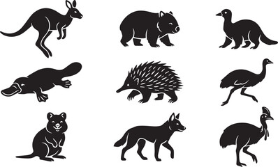 Obraz premium Bunny Silhouette Black White Cute Rabbit Animal Vector Icon Sitting