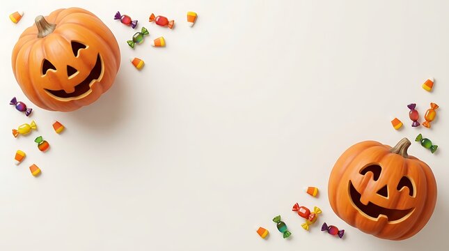 halloween background with pumpkins