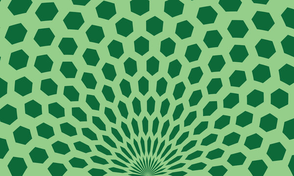 Abstract green and nion colour hexagone arc vector pattern design. Vector background..