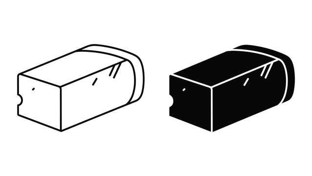 Set of two icons of a security camera, one in outline style and one in solid black style, representing surveillance and monitoring equipment