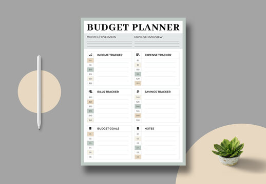 Budget Planner Template Layout